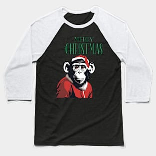 Christmas parody of Santa in a monkey suit, fun and funny Baseball T-Shirt